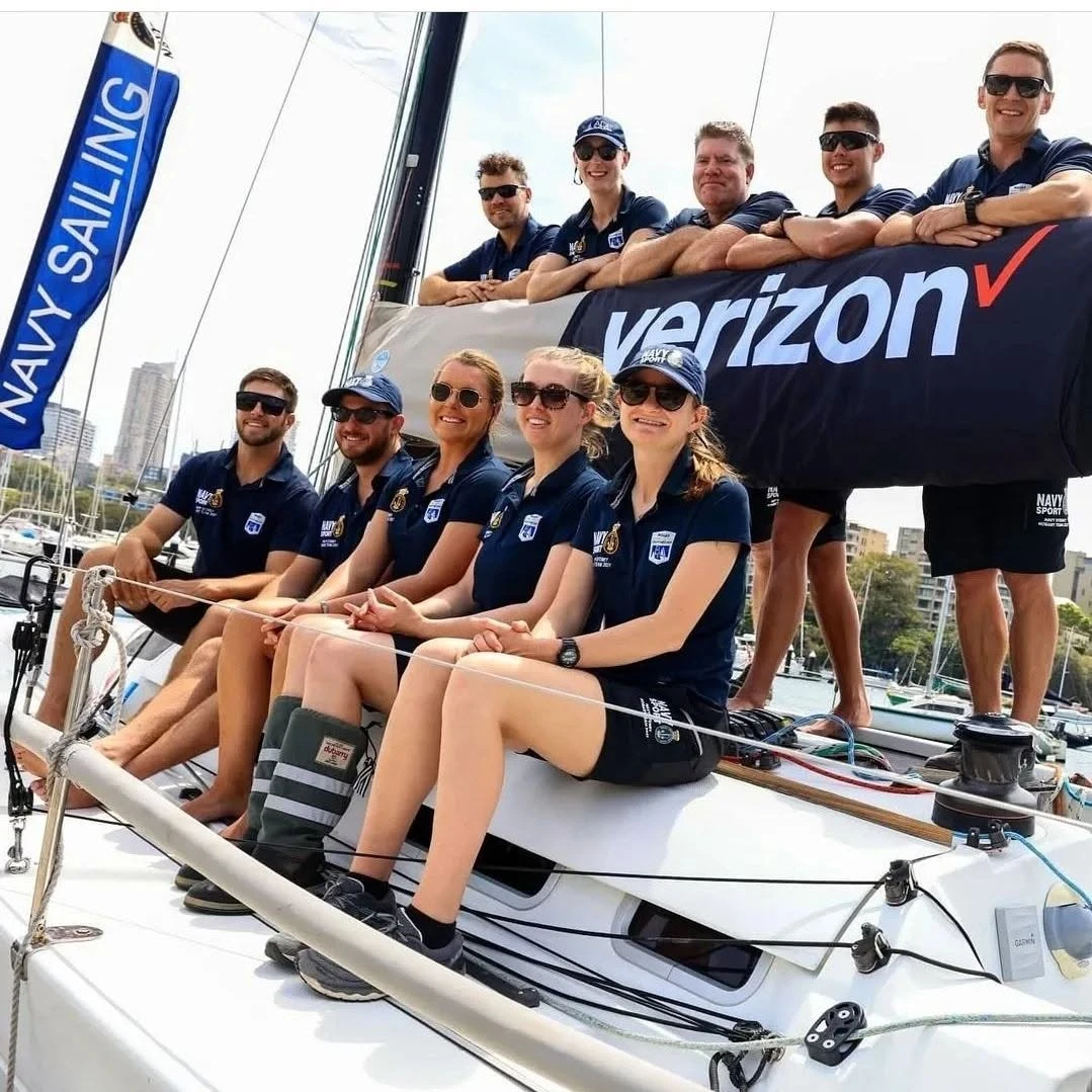 Royal Australian Navy sailing team aboard Navy One