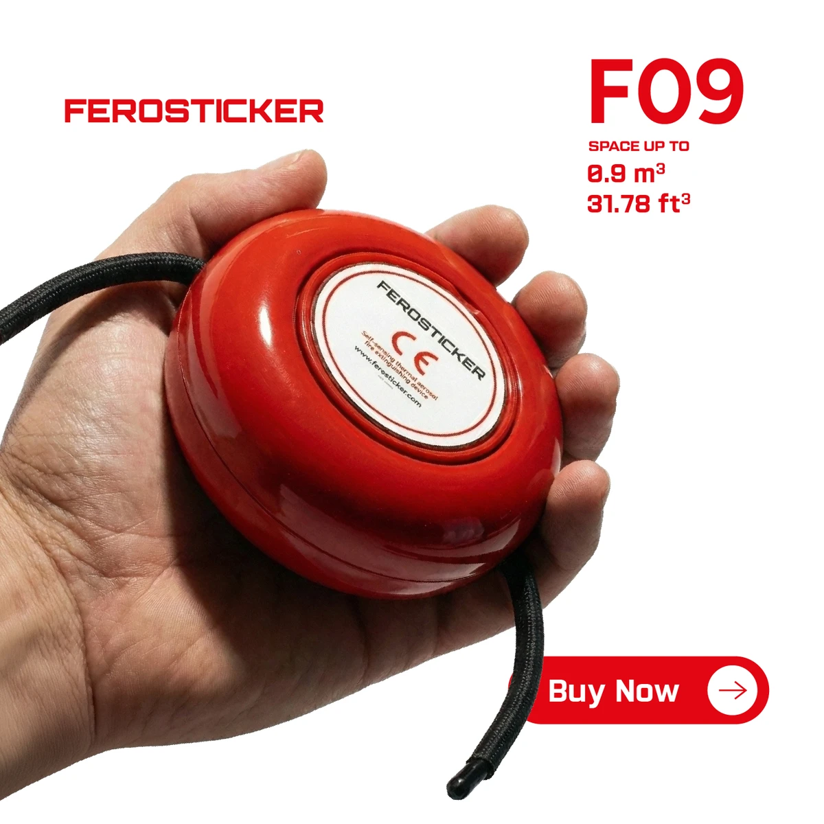 FeroSticker F09 device and packaging
